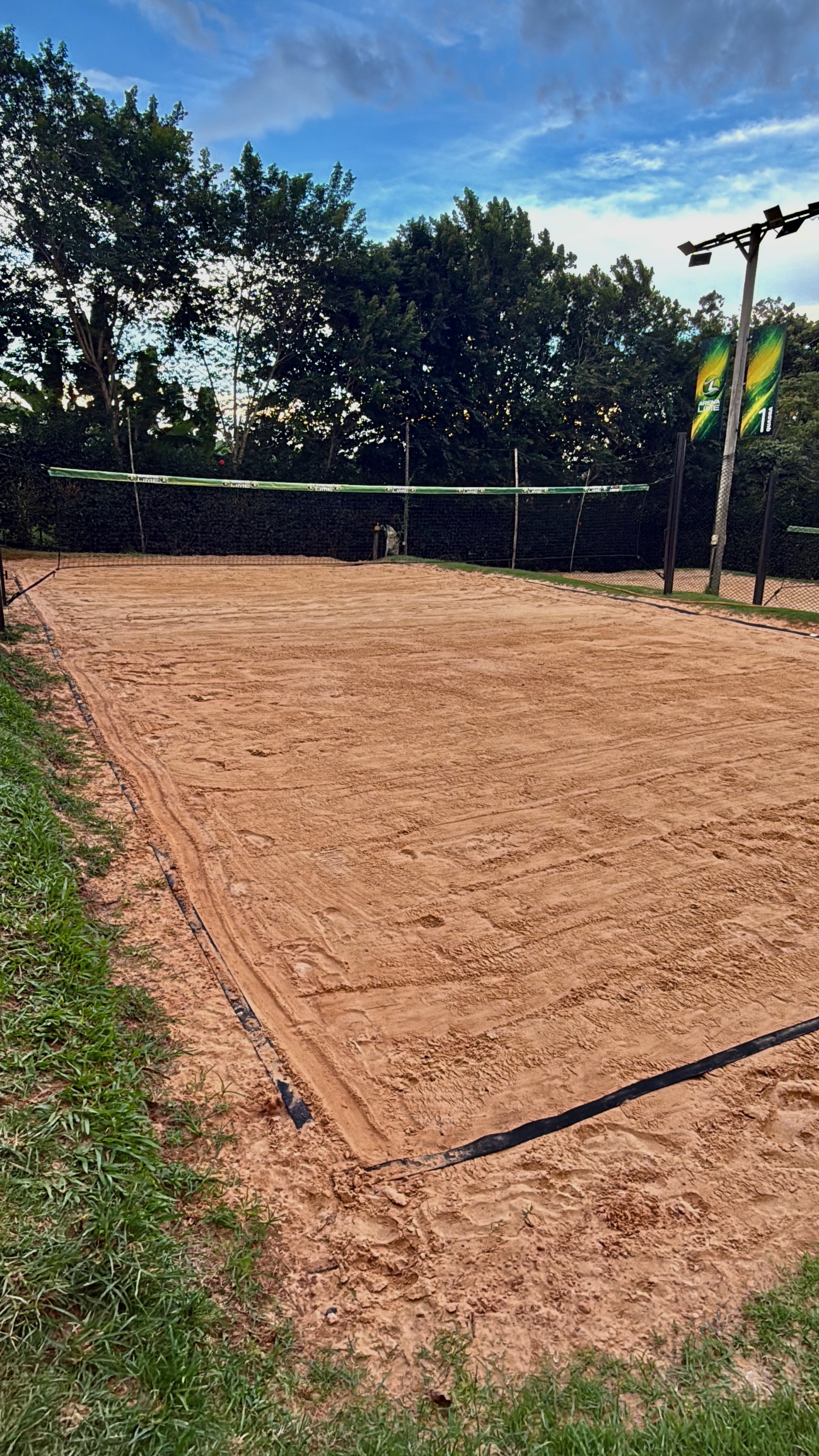 Estrutura das quadras da Arena Lime